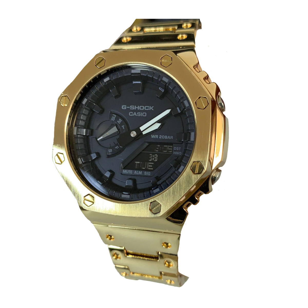 RELOJ G-SHOCK CARBÓN DORADO SIN ZIRCON G-S-47