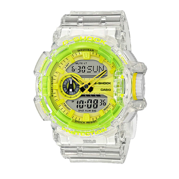 RELOJ G-SHOCK TRANSPARENTE NEÓN G-S-76