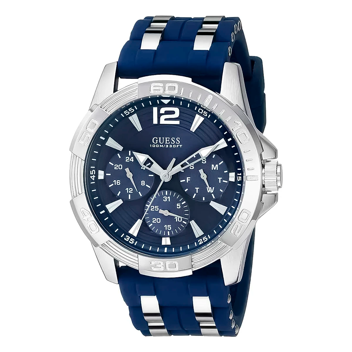 RELOJ GUESS OASIS AZUL CON PLATEADO U0366G2 GUE-15