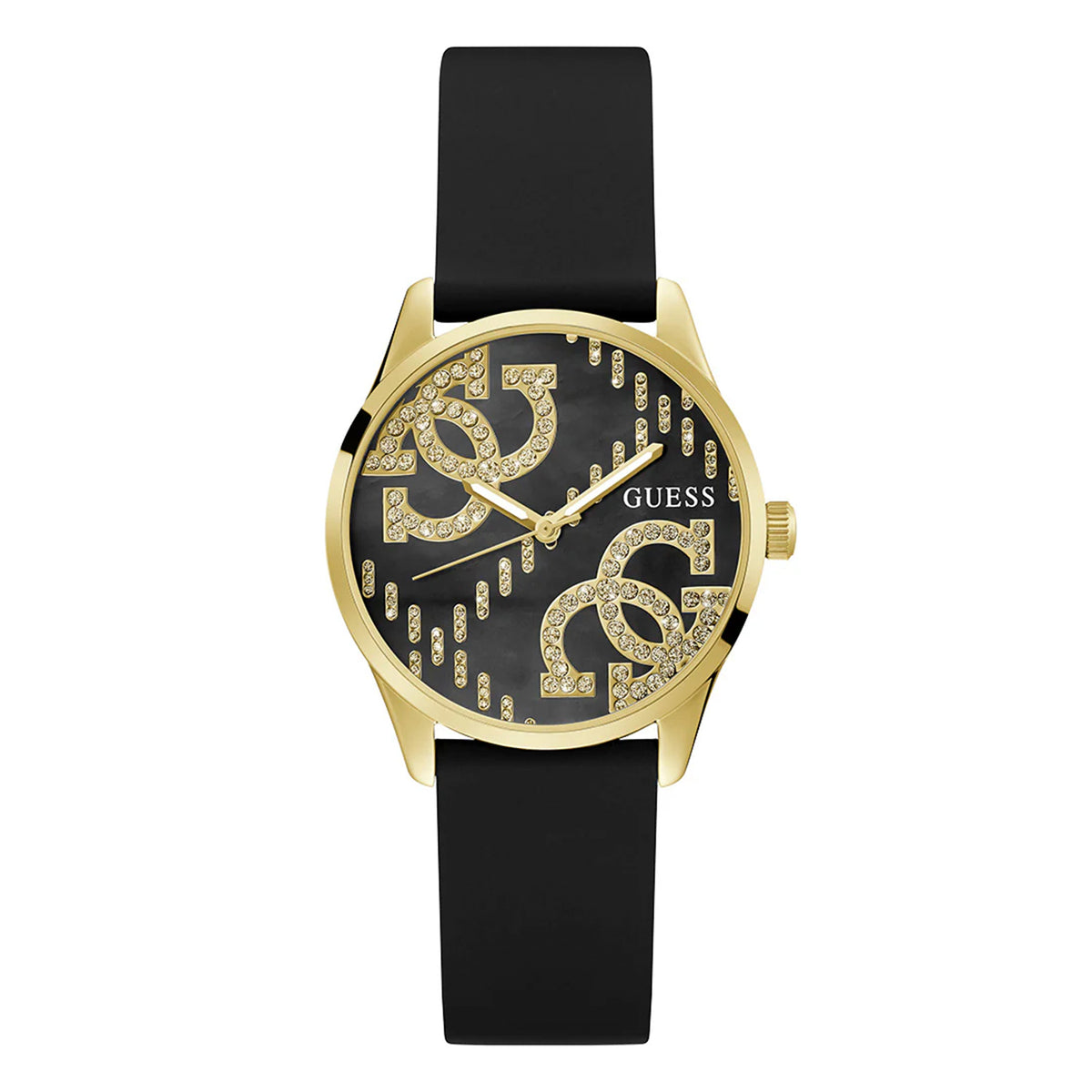 RELOJ NEGRO DORADO GW0755L3 GUE-M-18