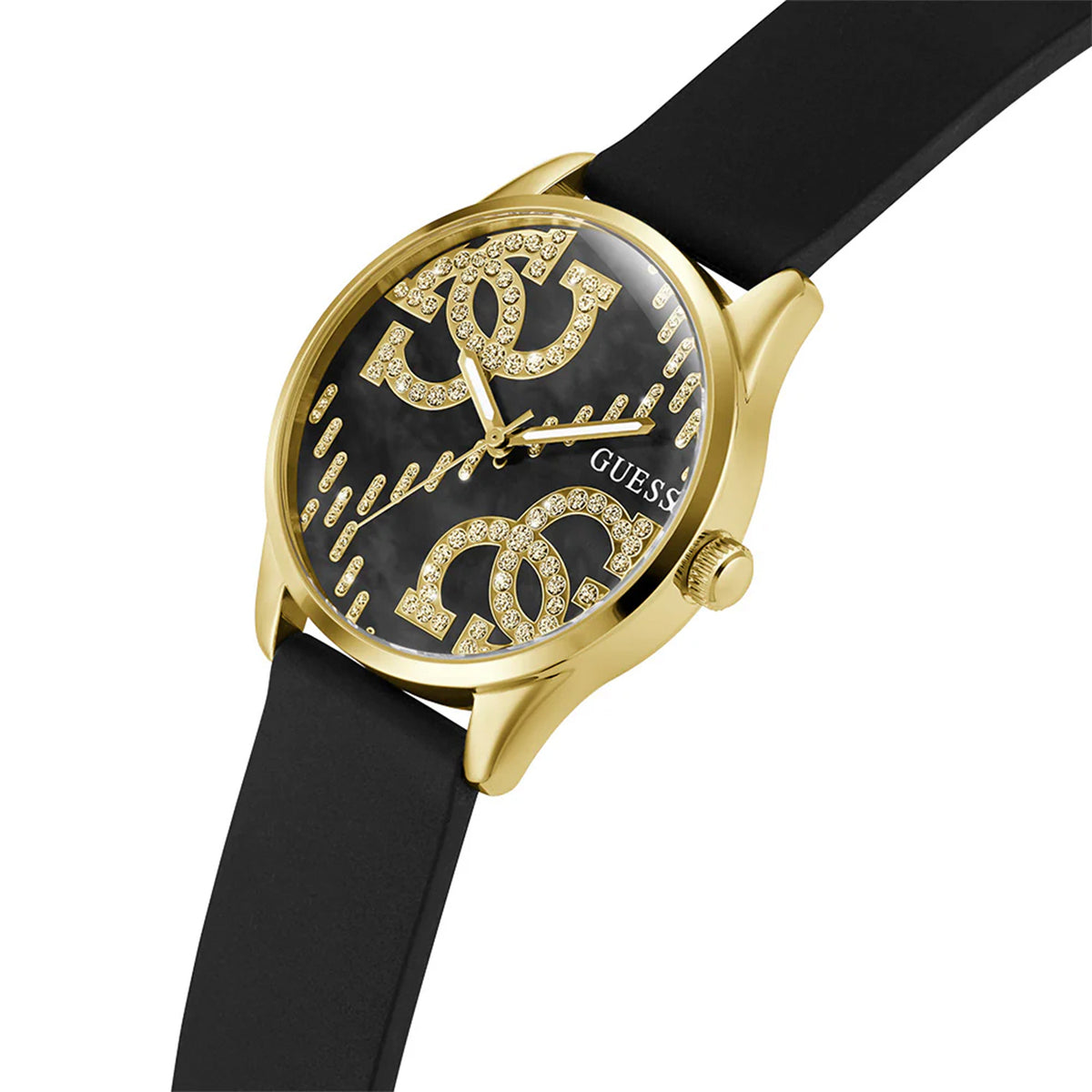 RELOJ NEGRO DORADO GW0755L3 GUE-M-18