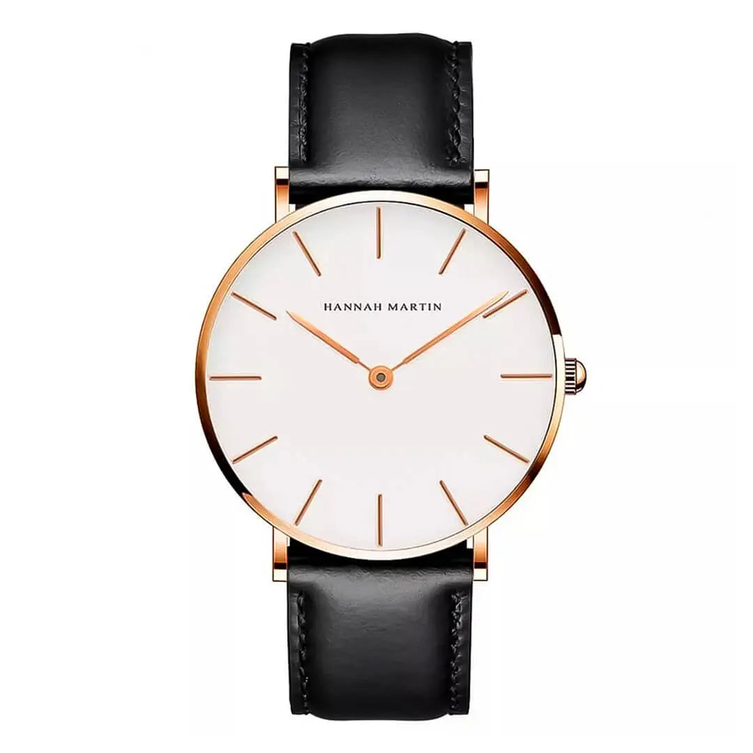 Reloj Hannah Martin Hombre Cuero Negro | HAN-10
