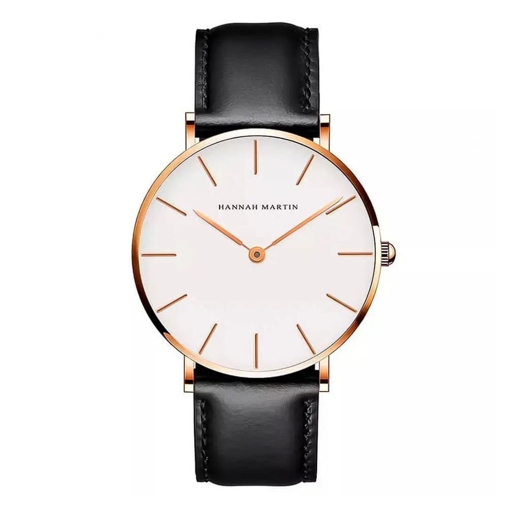 Reloj Hannah Martin Hombre Cuero Negro | HAN-10