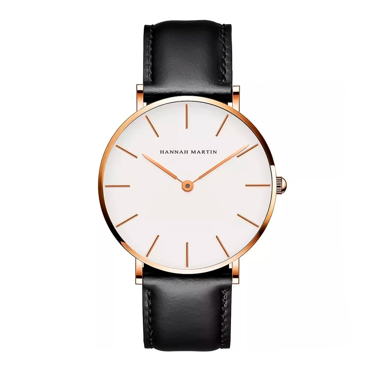 RELOJ HANNAH MARTIN NEGRO-ORO ROSA HAN-10