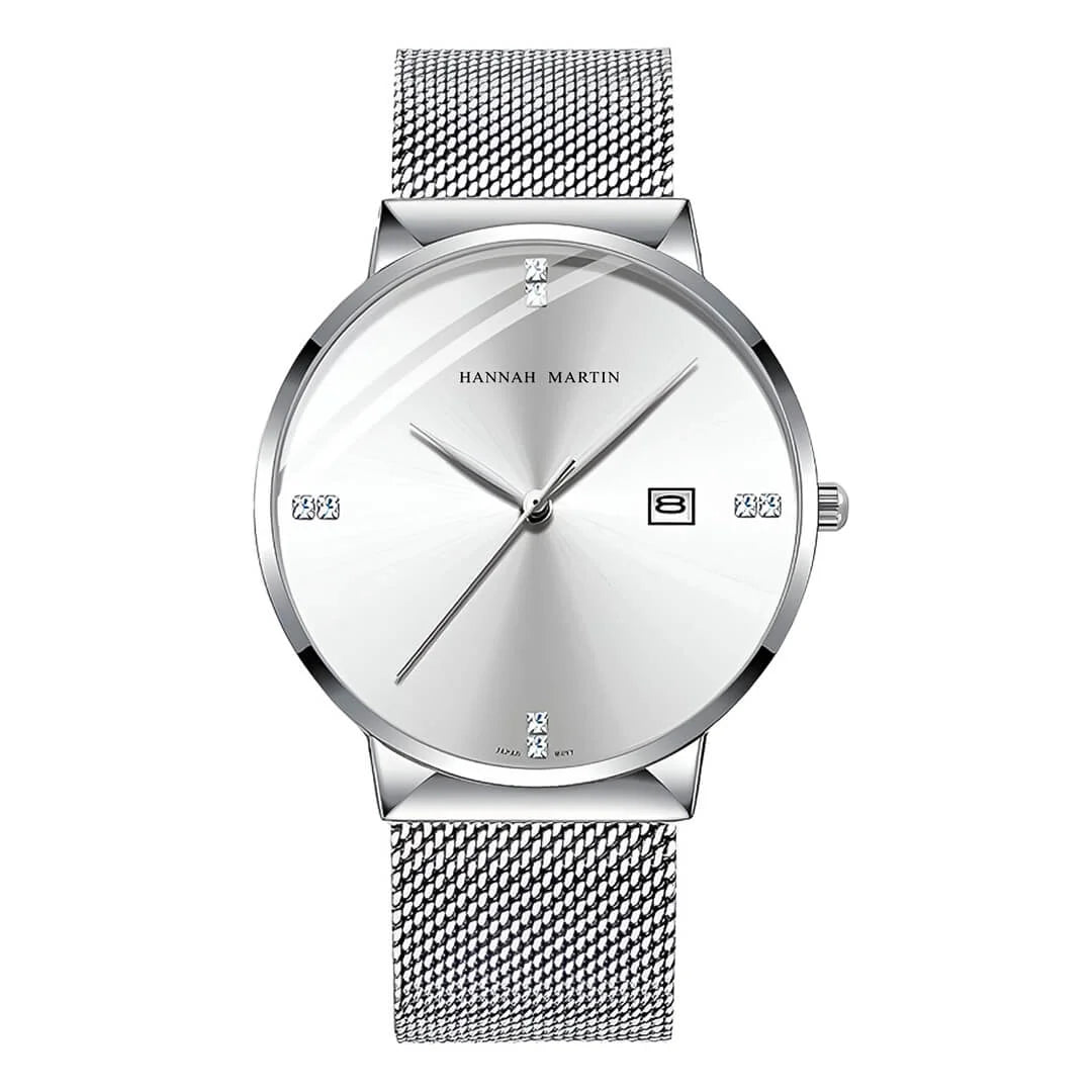 Reloj Hannah Martin Hombre Acero Blanco | HAN-28