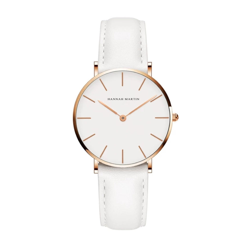 Reloj Hannah Martin Mujer Cuero Blanco | HAN-M-13