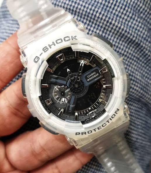 RELOJ G-SHOCK TRANSPARENTE CON NEGRO G-S-19