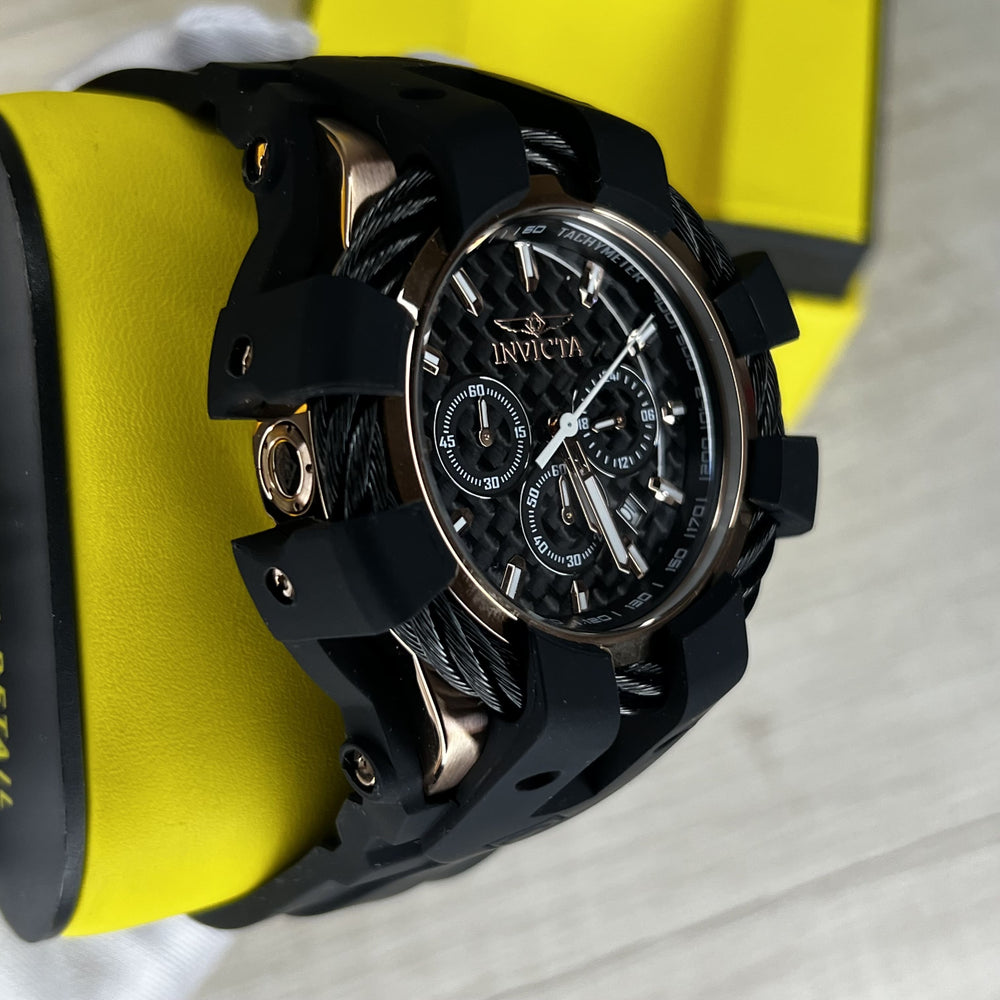 Reloj Invicta Bolt 40145 Hombre Negro y Oro Rosa