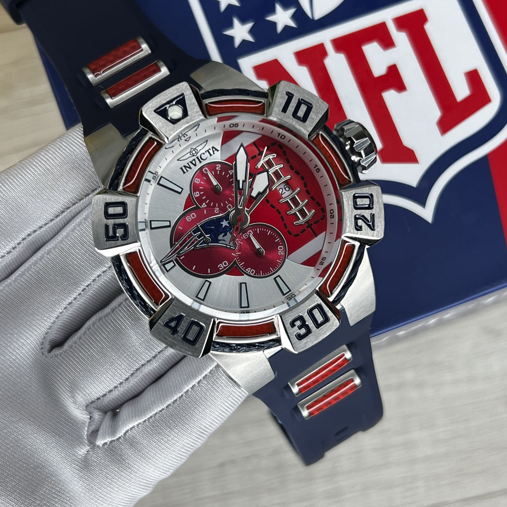 Reloj Invicta NFL New England 41573 Hombre Azul y Rojo