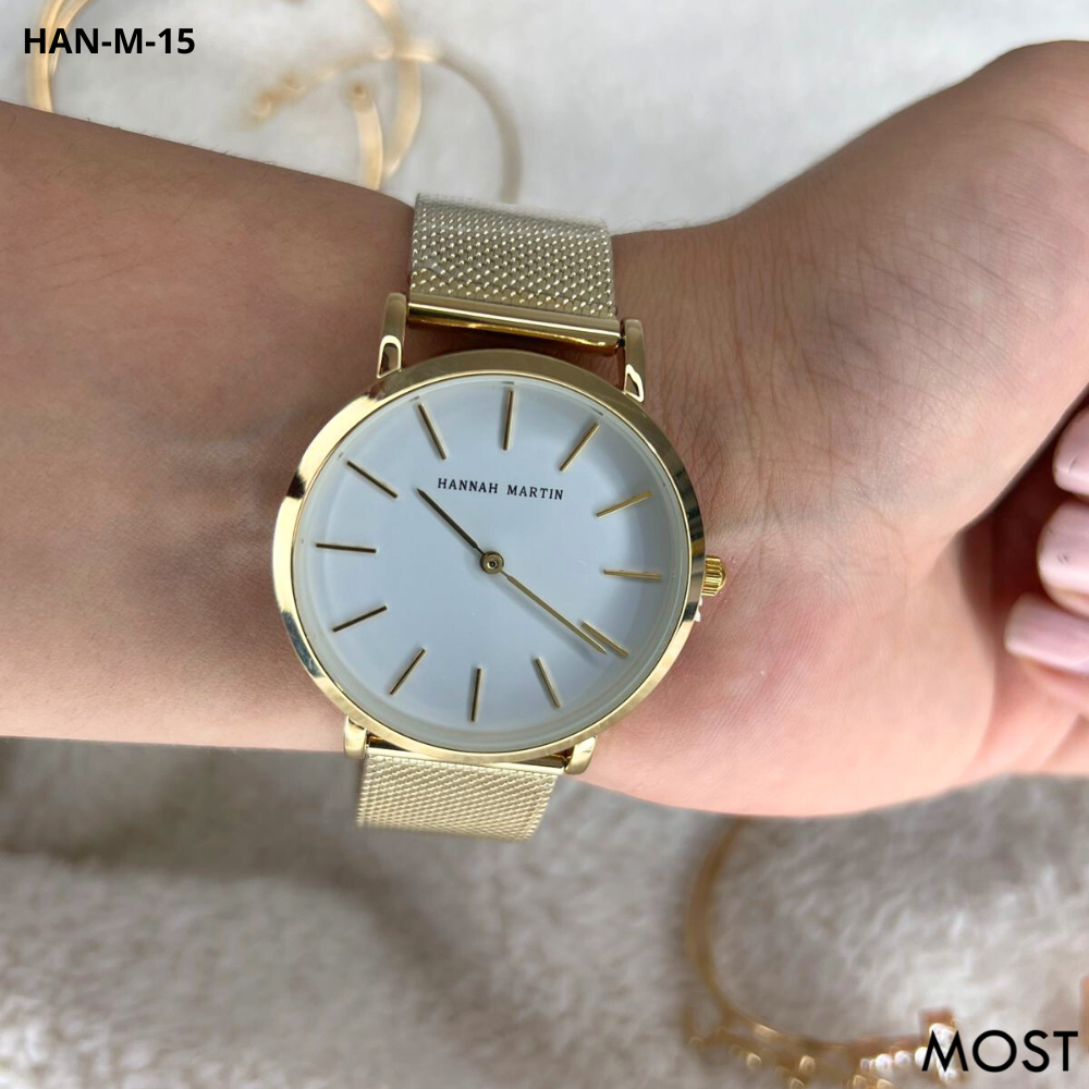 Reloj Hannah Martin HAN-M-15 Mujer Acero Dorado
