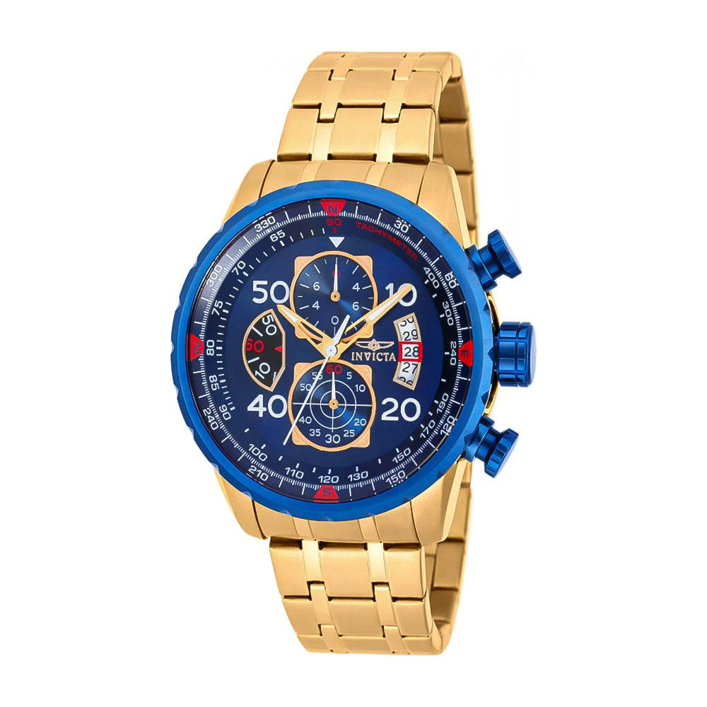 Reloj Invicta Aviator 19173 Hombre Acero Dorado