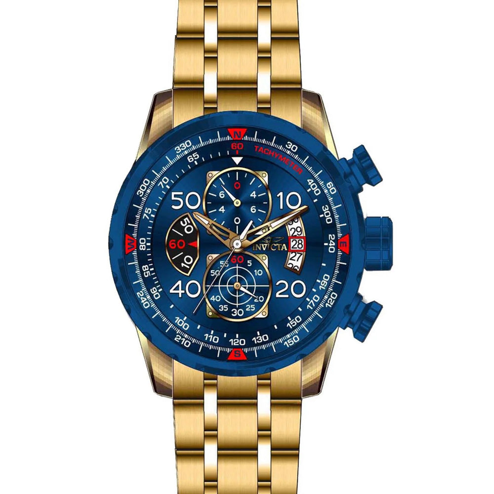 Reloj Invicta Aviator 19173 Hombre Acero Dorado