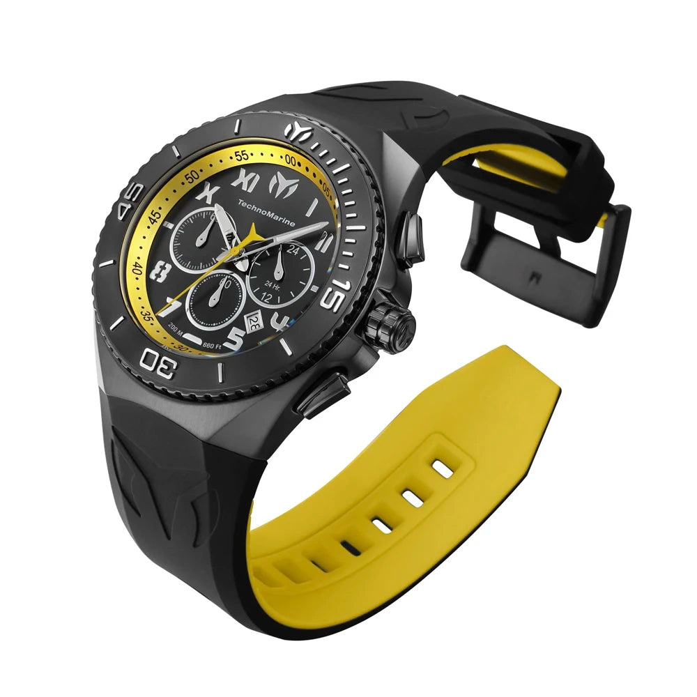 RELOJ INVICTA TECHNOMARINE MANTA AMARILLO CON NEGRO 221045 INV-163