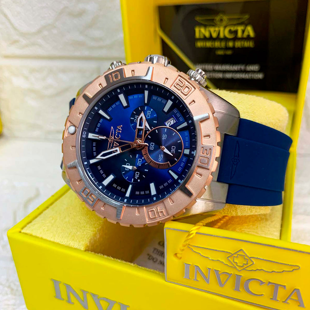 Reloj Invicta Aviator 22523 Hombre Silicona Azul | INV-1