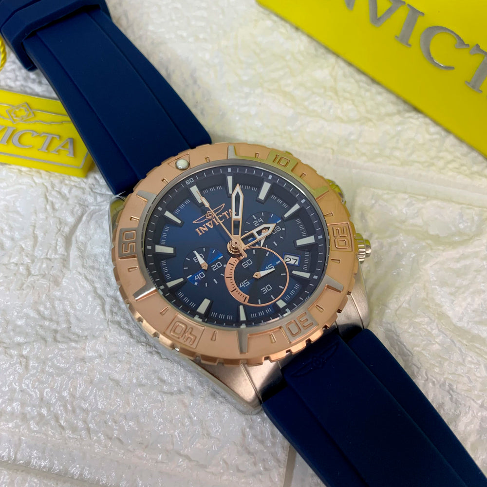 Reloj Invicta Aviator 22523 Hombre Silicona Azul | INV-1