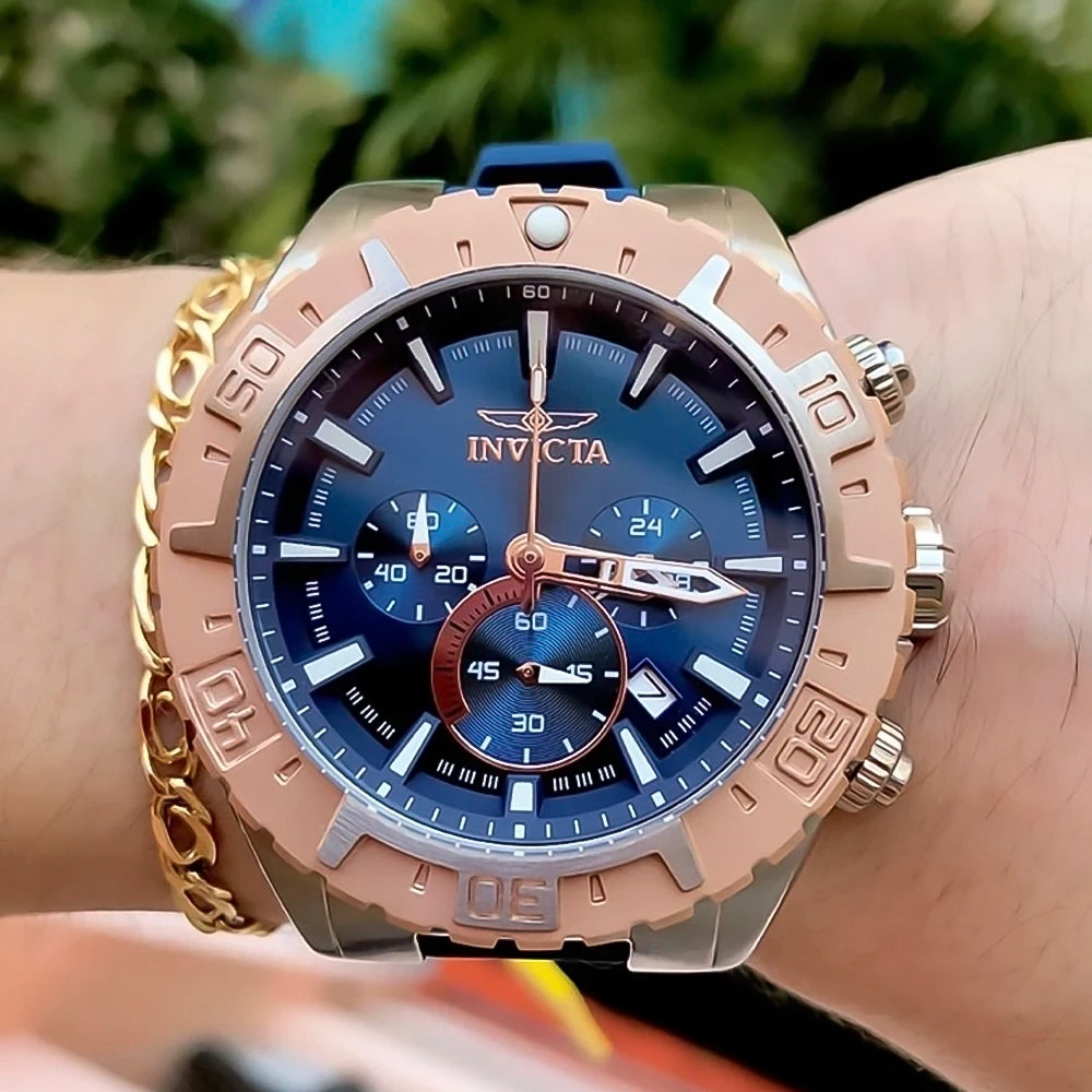 Reloj Invicta Aviator 22523 Hombre Silicona Azul | INV-1