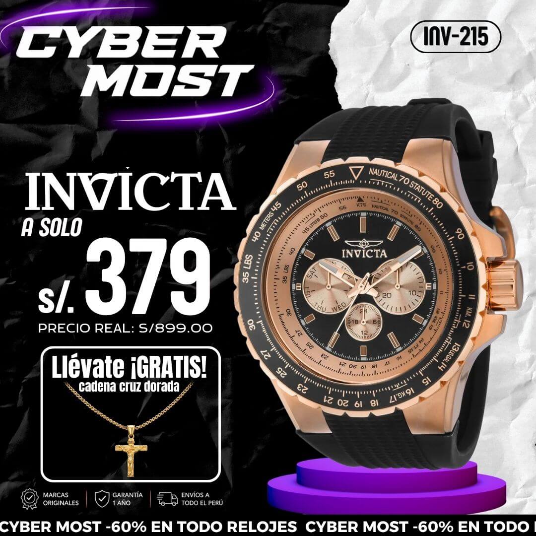 Reloj Invicta Aviator 39265 Hombre Deportivo Negro