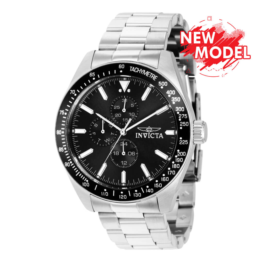 Reloj Invicta Aviator 38966 Hombre Acero Plateado