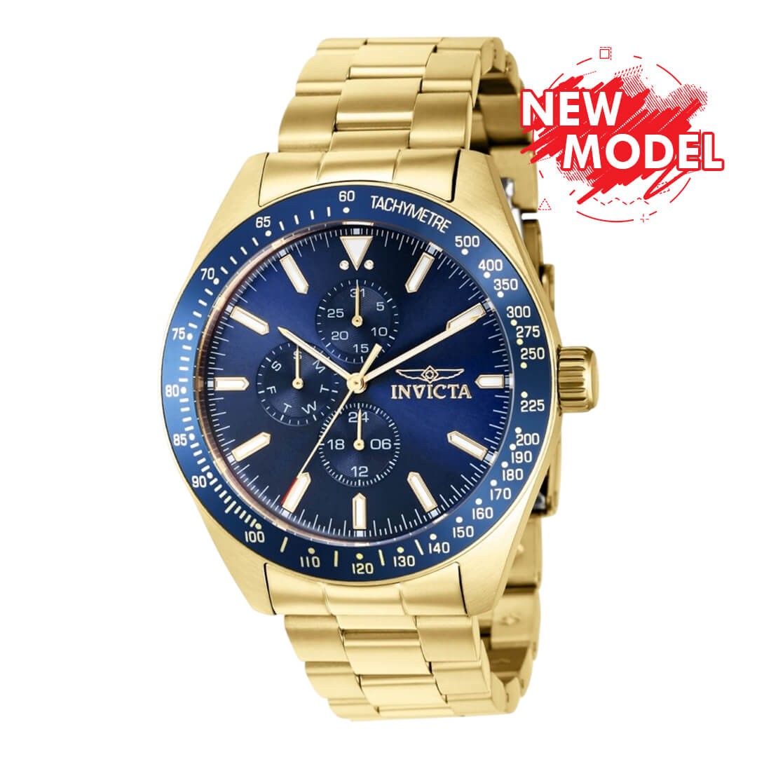 Reloj Invicta Aviator 38967 Hombre Acero Dorado