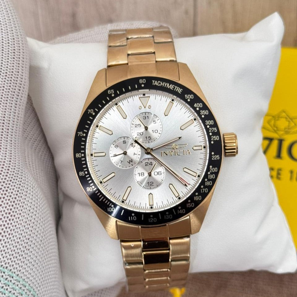Reloj Invicta Aviator 48860 Hombre Acero Dorado