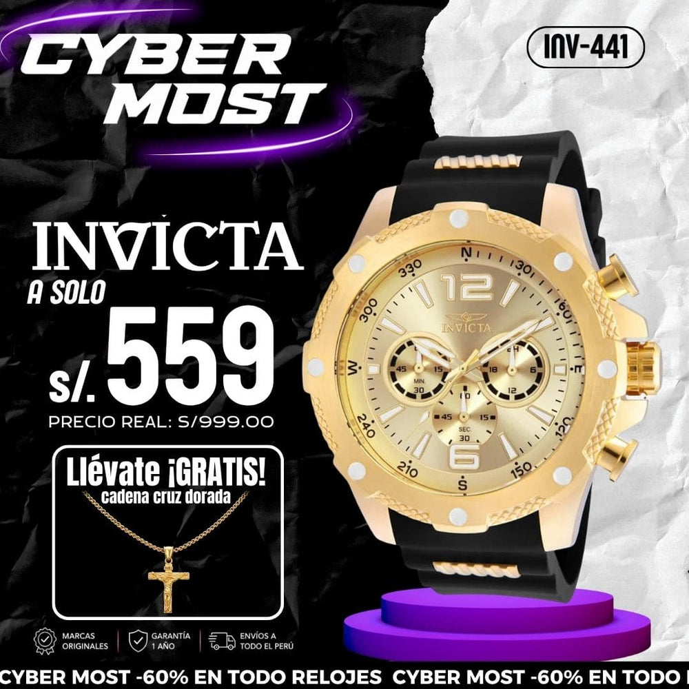Reloj Invicta I-Force 19660 Hombre Deportivo Negro