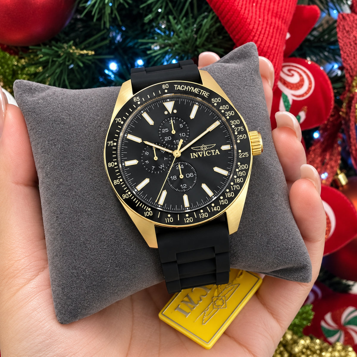 Reloj Invicta Aviator 38404 Hombre Deportivo Dorado | INV-437