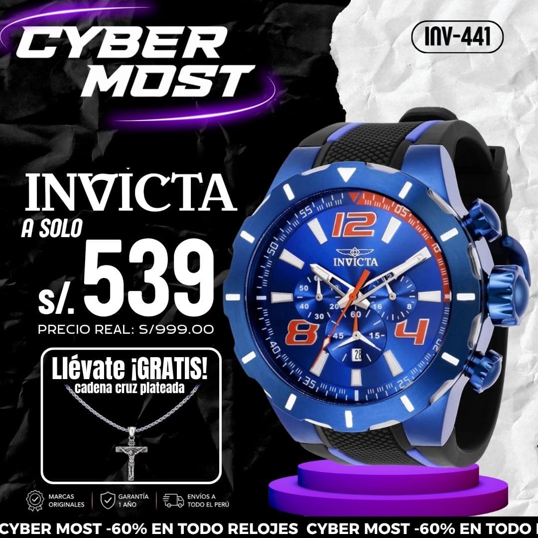 Reloj Invicta S1 Rally 35738 Hombre Deportivo Azul
