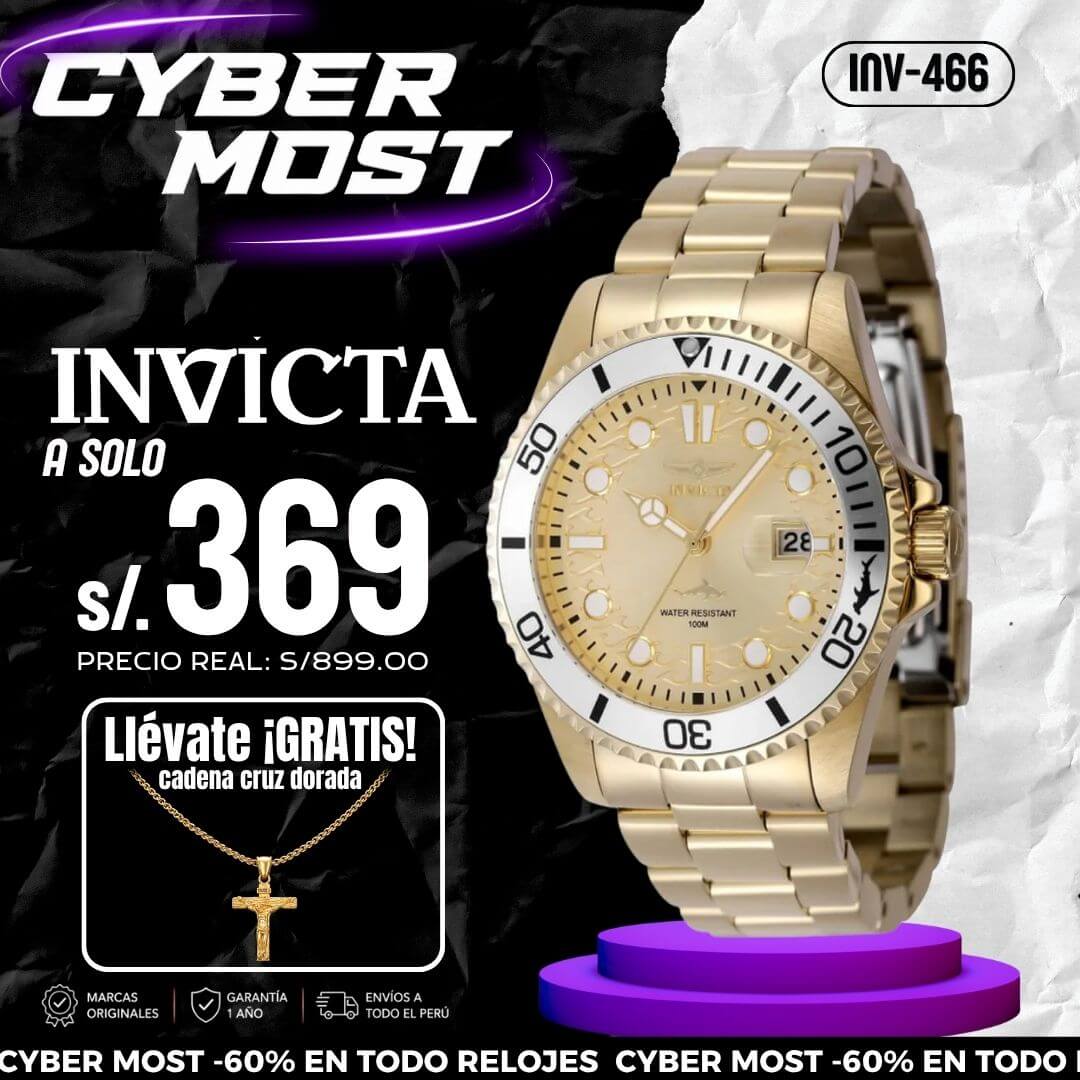 Reloj Invicta Pro Diver 48375 Hombre Acero Dorado