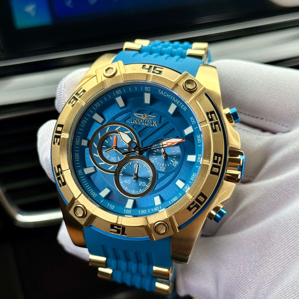 Reloj Invicta Speedway 25508 Hombre Azul y Dorado