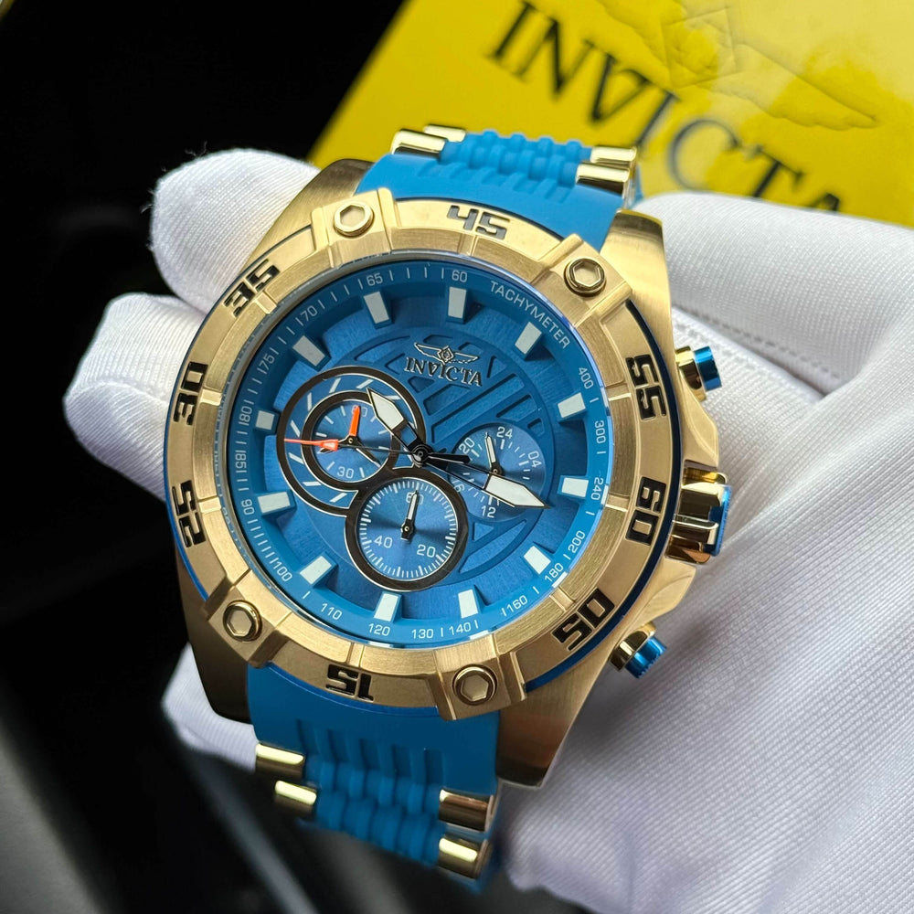 Reloj Invicta Speedway 25508 Hombre Azul y Dorado