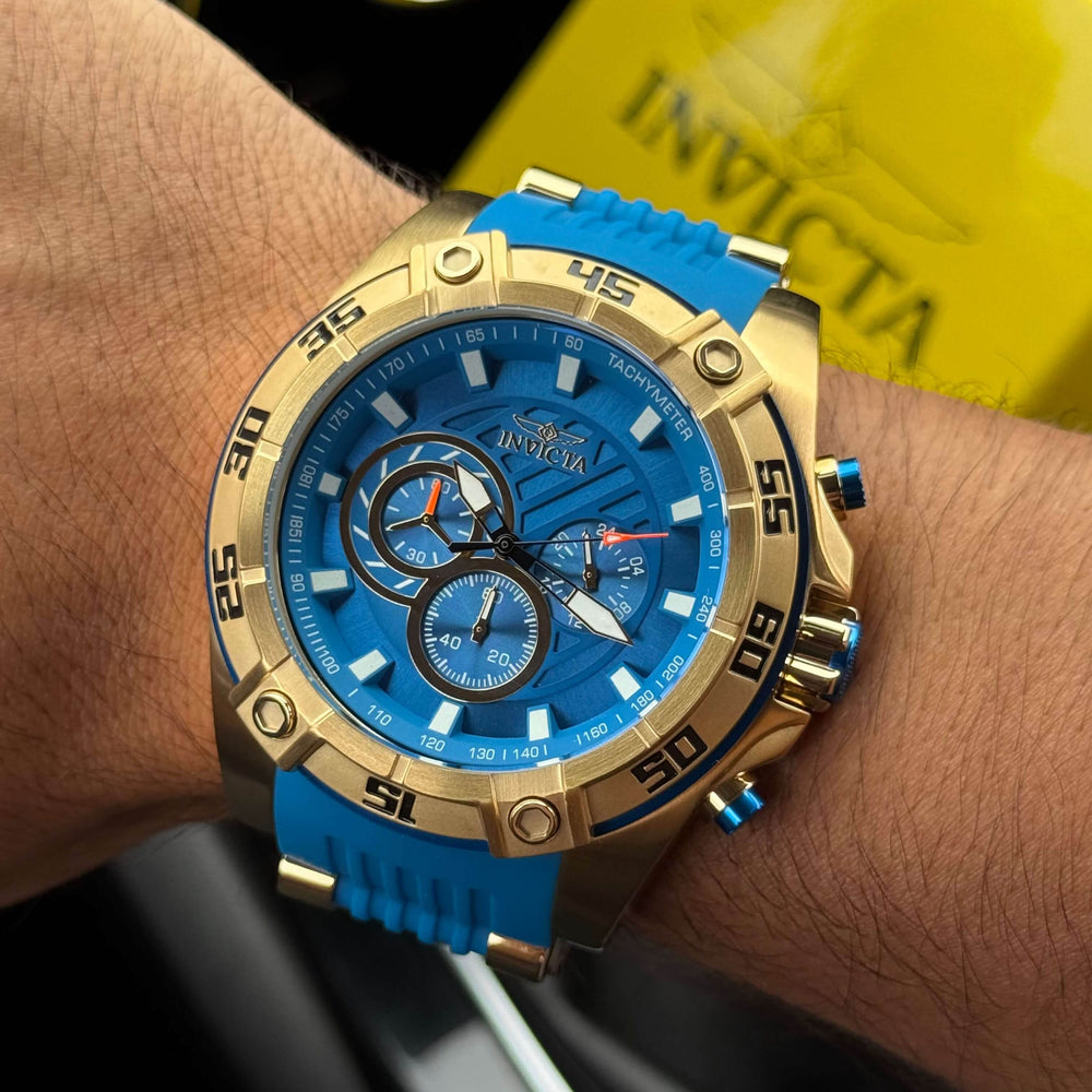 Reloj Invicta Speedway 25508 Hombre Azul y Dorado