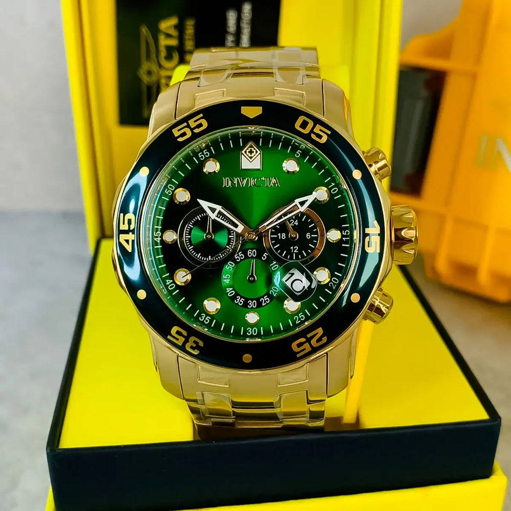 Reloj Invicta Scuba 0075 Hombre Acero Dorado