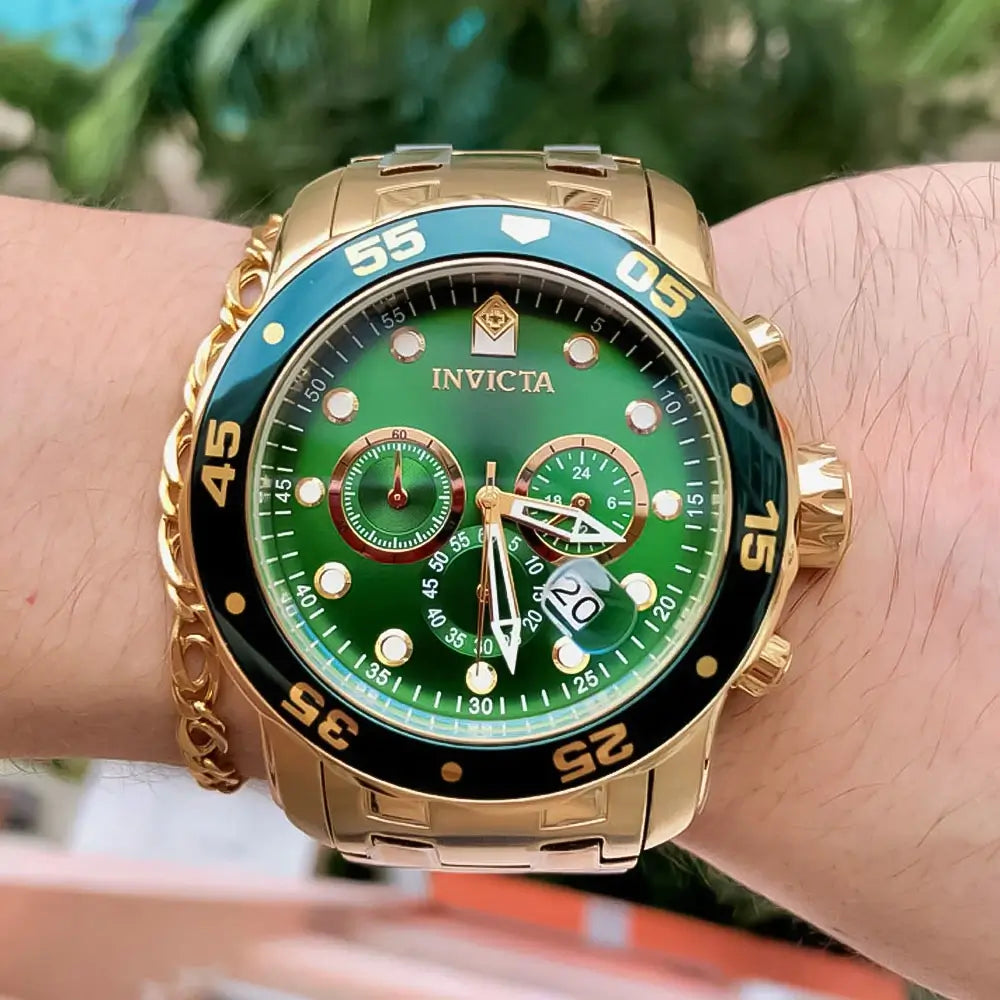 Reloj Invicta Scuba 0075 Hombre Acero Dorado