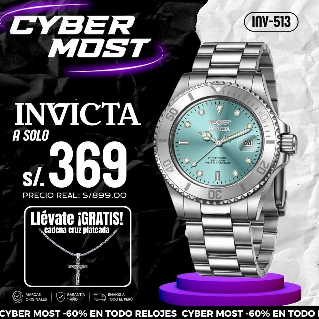 Reloj Invicta Pro Diver 50586 Hombre Acero Celeste