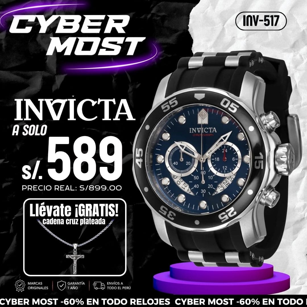 Reloj Invicta Pro Diver 40476 Hombre Deportivo Negro