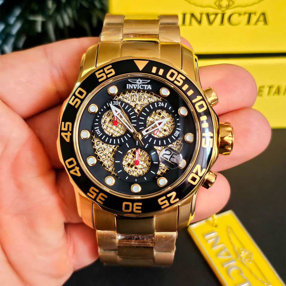 Reloj Invicta Scuba 19837 Hombre Acero Dorado