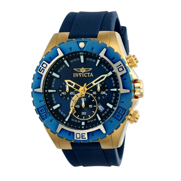 RELOJ INVICTA AVIATOR AZUL CON DORADO 22525 INV-152