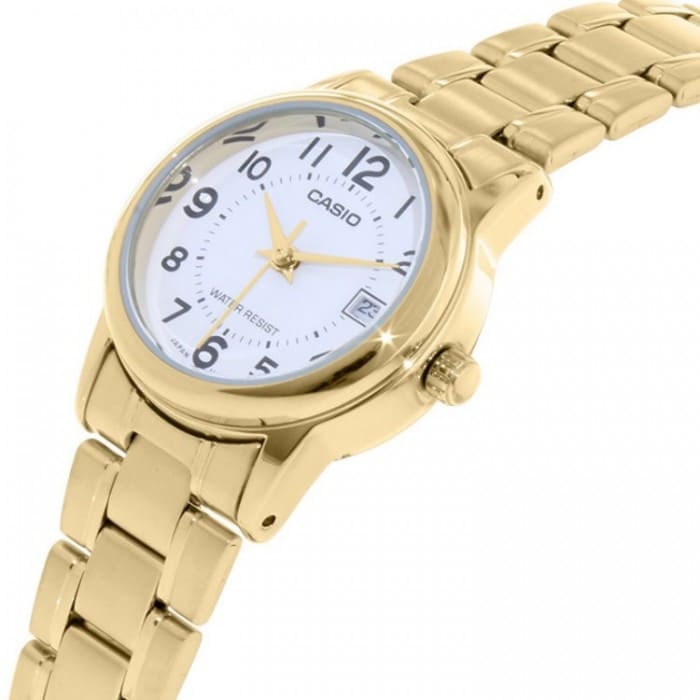 RELOJ CASIO DORADO-BLANCO MTP-V002G-7B2 CAS-48