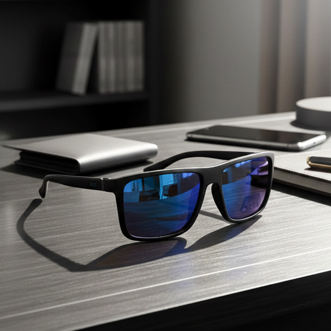 Lentes de Sol GAF-9 Hombre Deportivo Negro