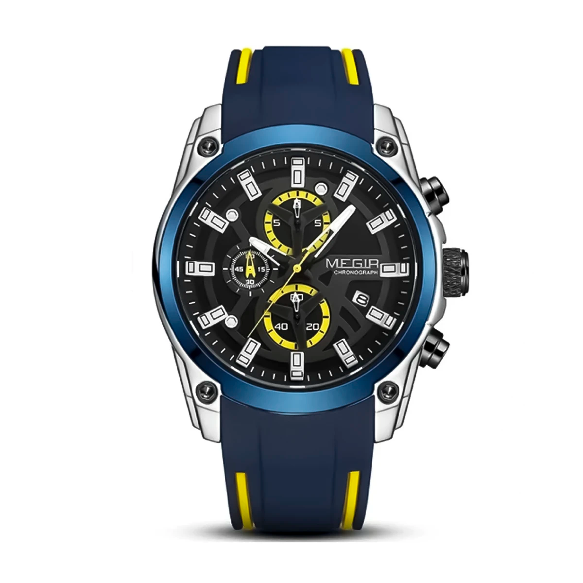 RELOJ MEGIR SILICONA AZUL MEG-1