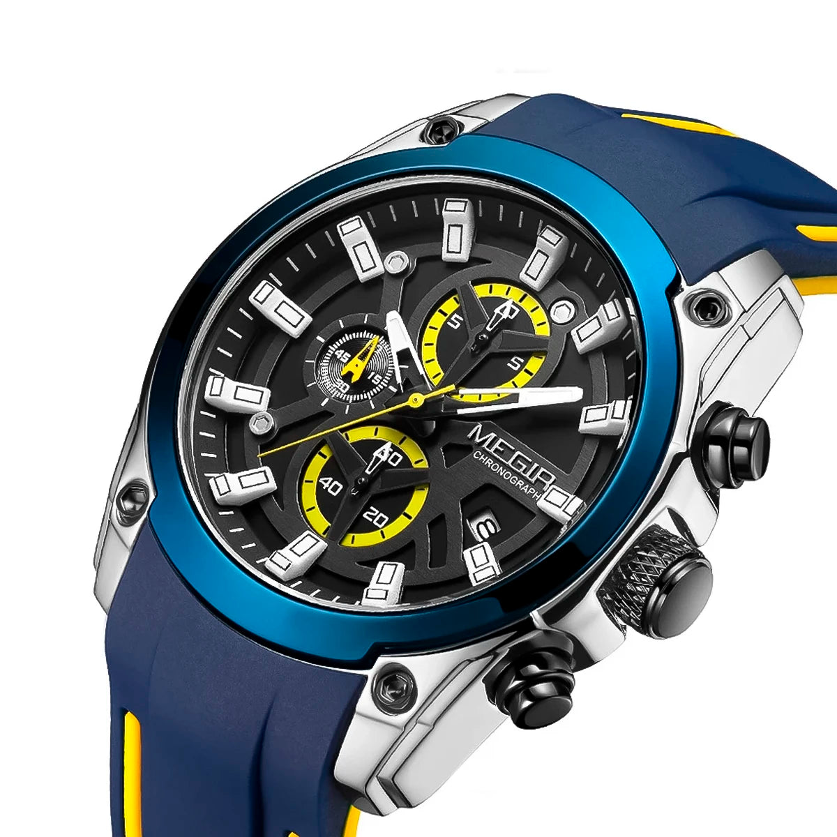 RELOJ MEGIR SILICONA AZUL MEG-1