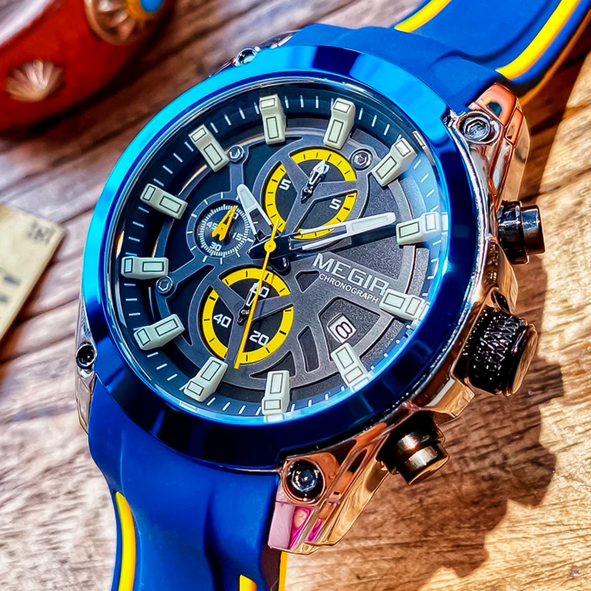 RELOJ MEGIR SILICONA AZUL MEG-1