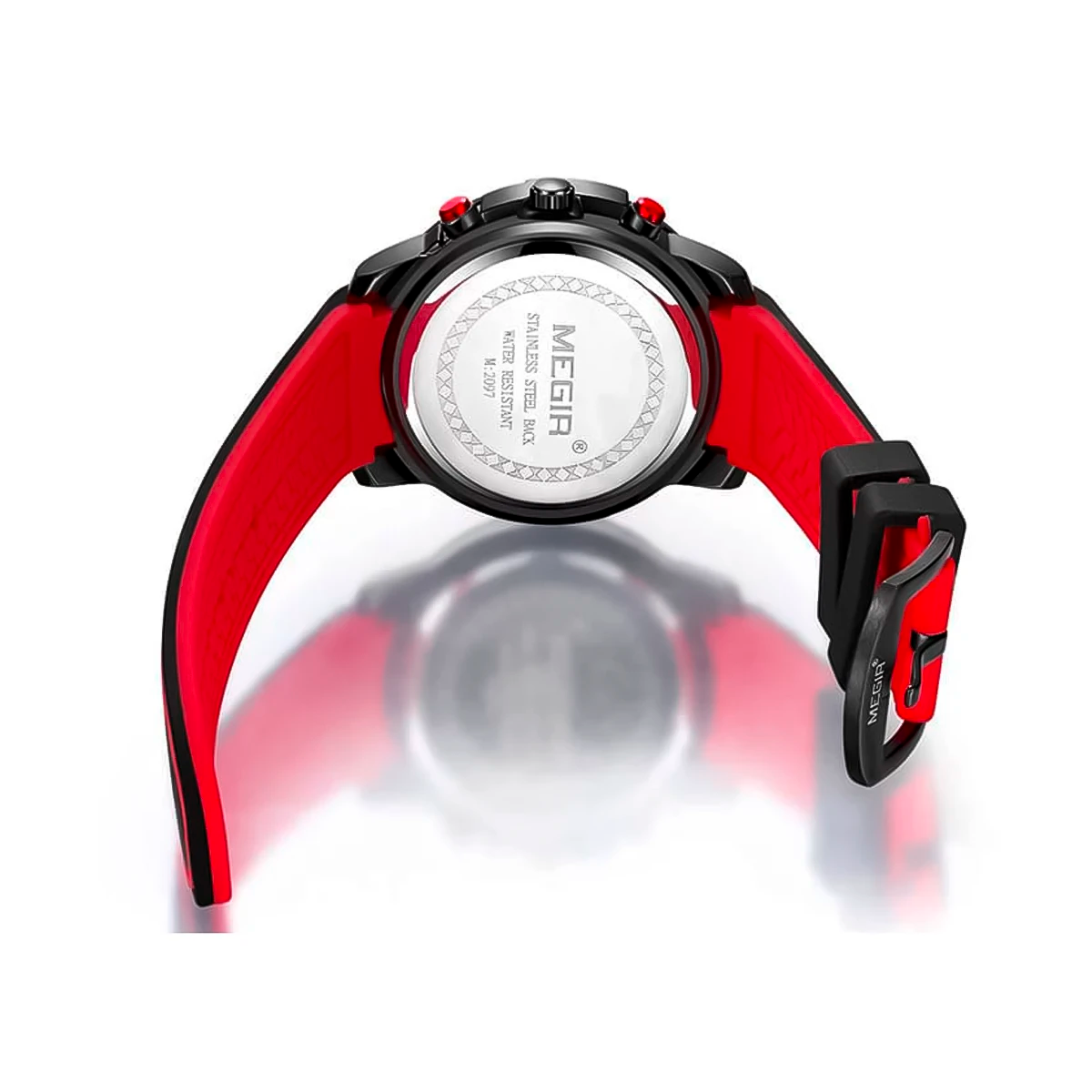 RELOJ MEGIR SILICONA ROJO MEG-4