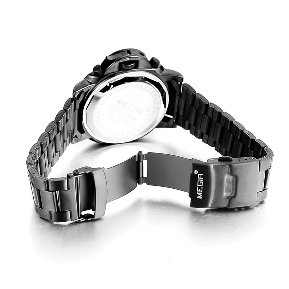Reloj Megir MEG-54 Hombre Acero Negro