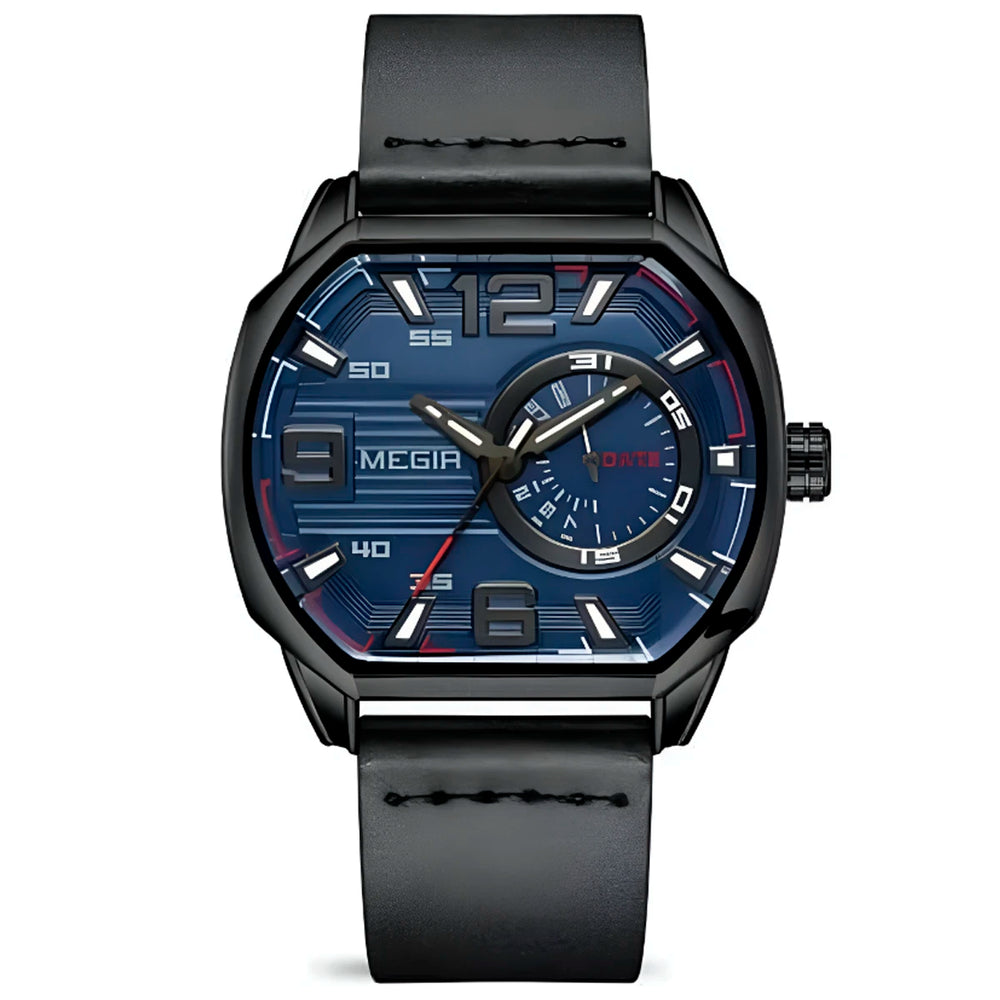 Reloj Megir MEG-61 Hombre Cuero Negro