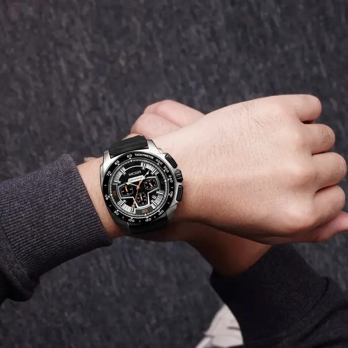 Reloj Megir Hombre Deportivo Negro | MEG-66