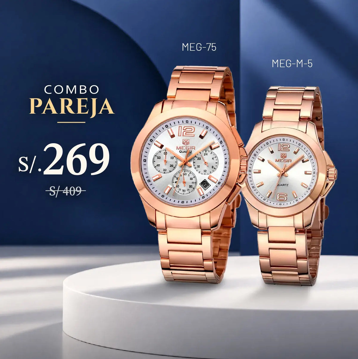 Relojes para Pareja: Megir MEG-75 y MEG-M-5