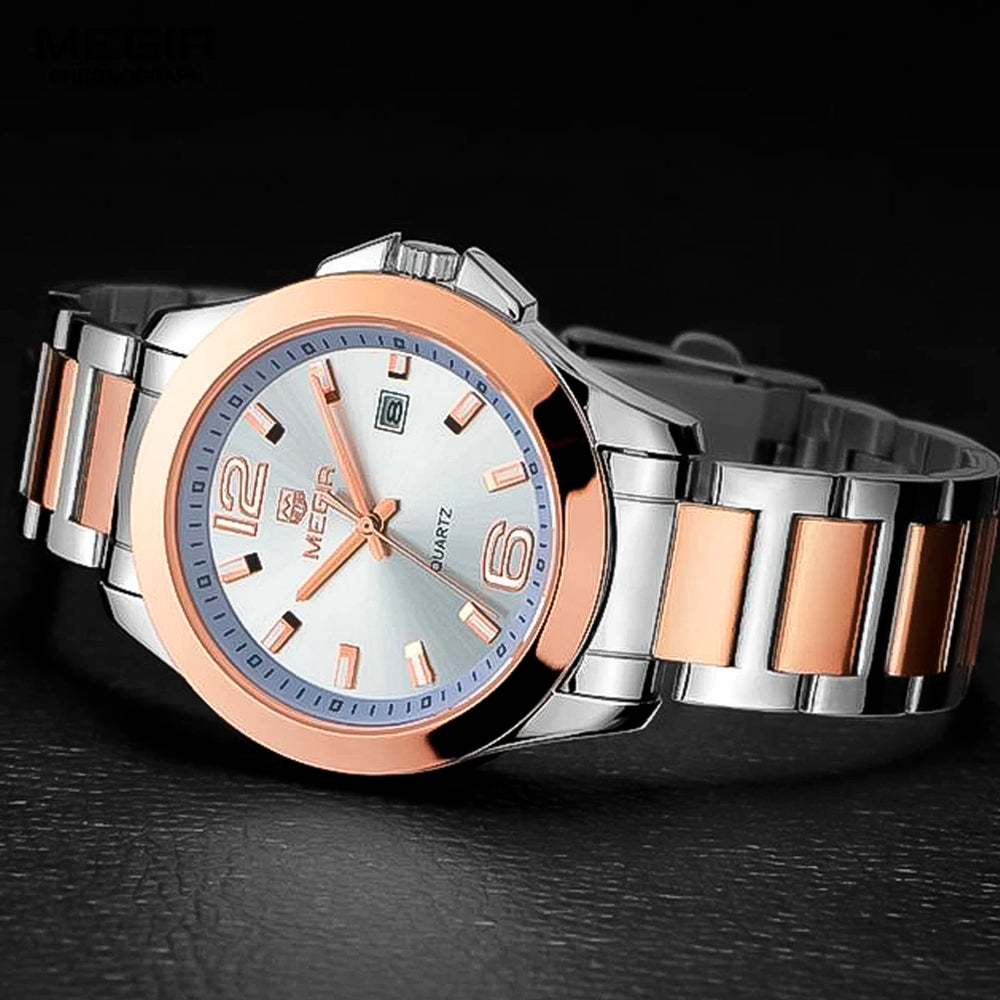 Reloj Megir MEG-76 Hombre Acero Plateado