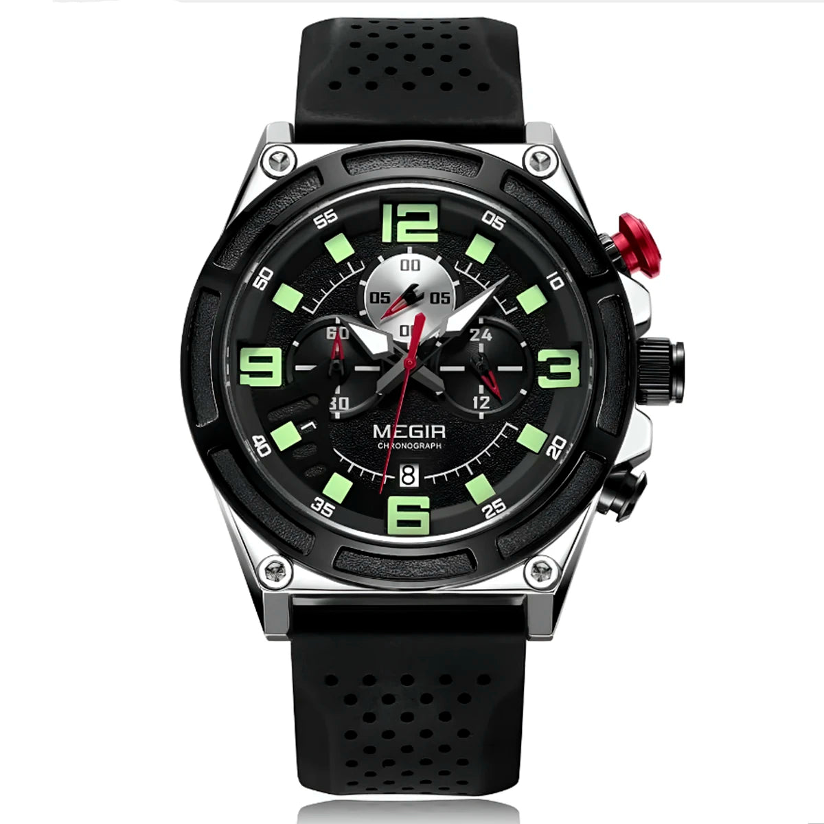 Reloj Megir Hombre Deportivo Negro | MEG-85