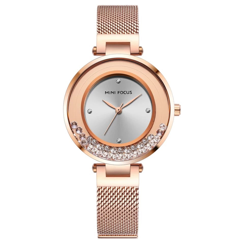 RELOJ MINIFOCUS MALLA ORO ROSA MIN-M-16